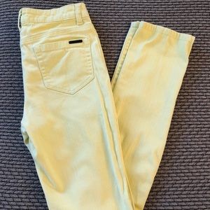 Kenneth Cole light yellow denim jeans